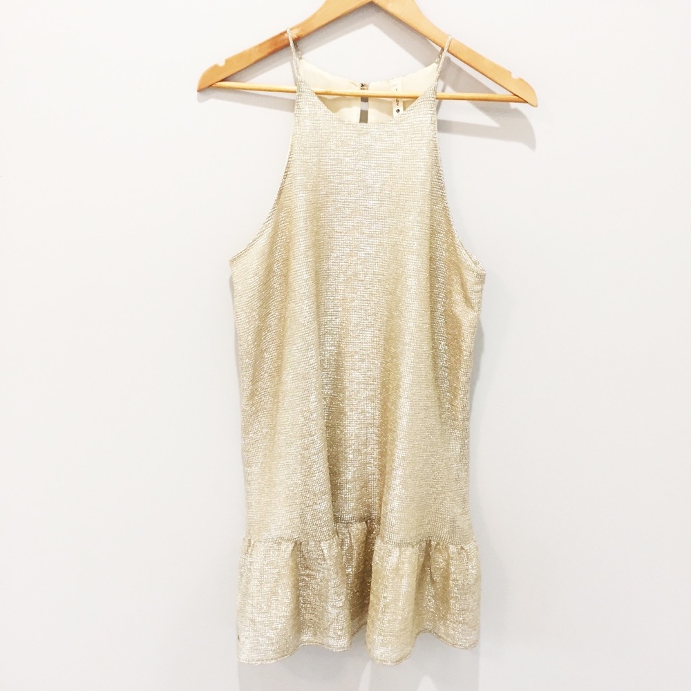 NWT Boutique Tyche Gold Dress